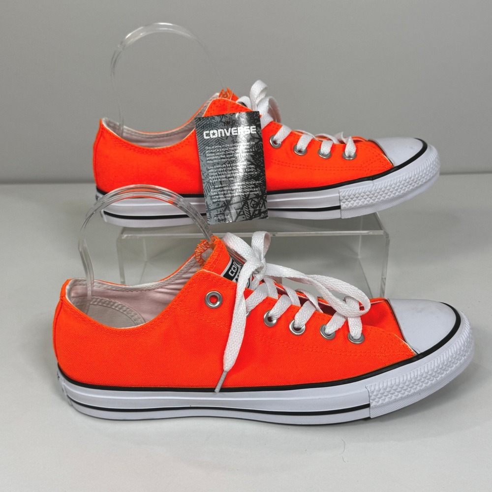 Converse Chuck Taylor All Star Low Top Neon Orange M 7.5 W 9.5 152810F NWT